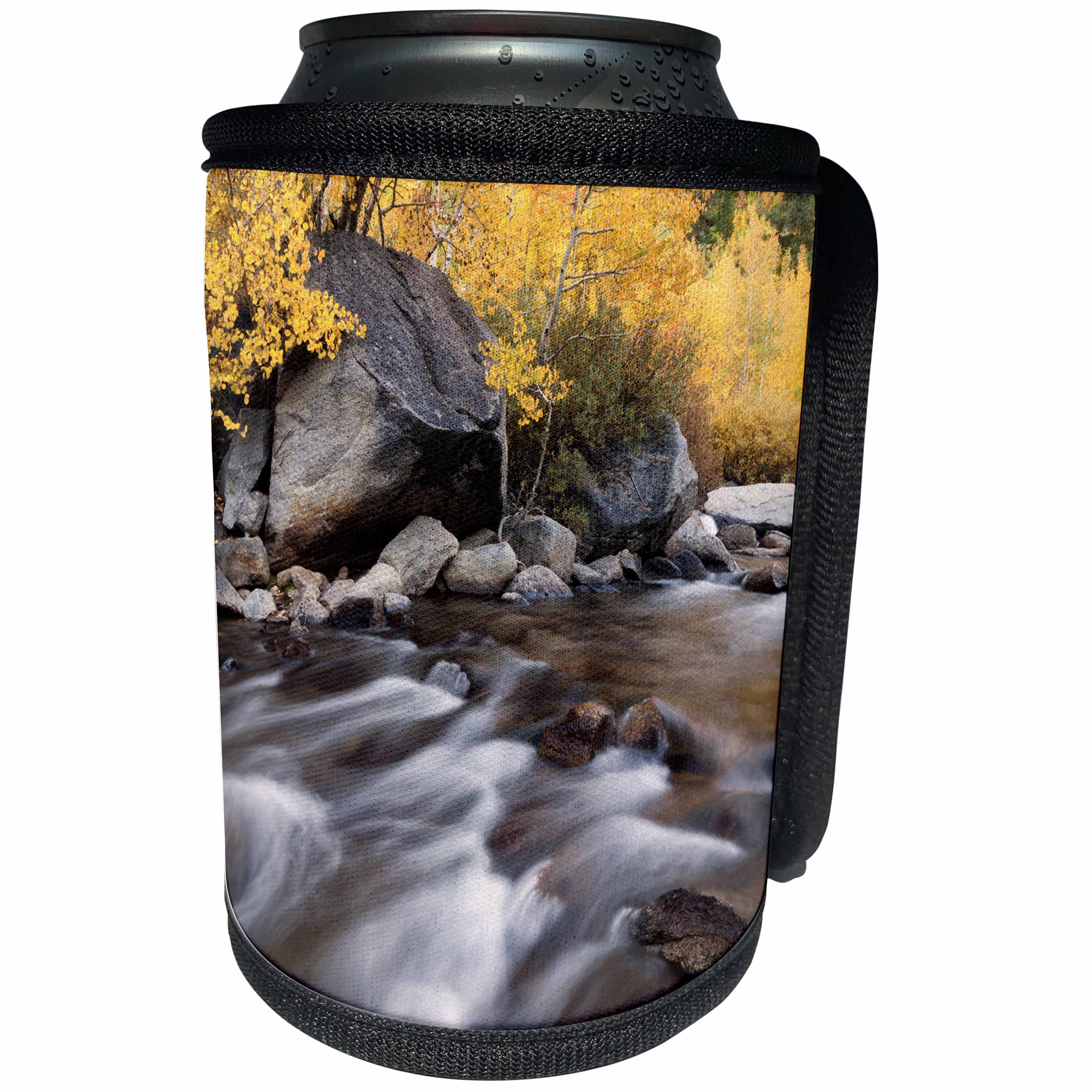 3dRose Danita Delimont - California - California, Eastern Sierra. Aspens along North Fork of Bishop Creek - Can Cooler Bottle Wrap (cc_250574)