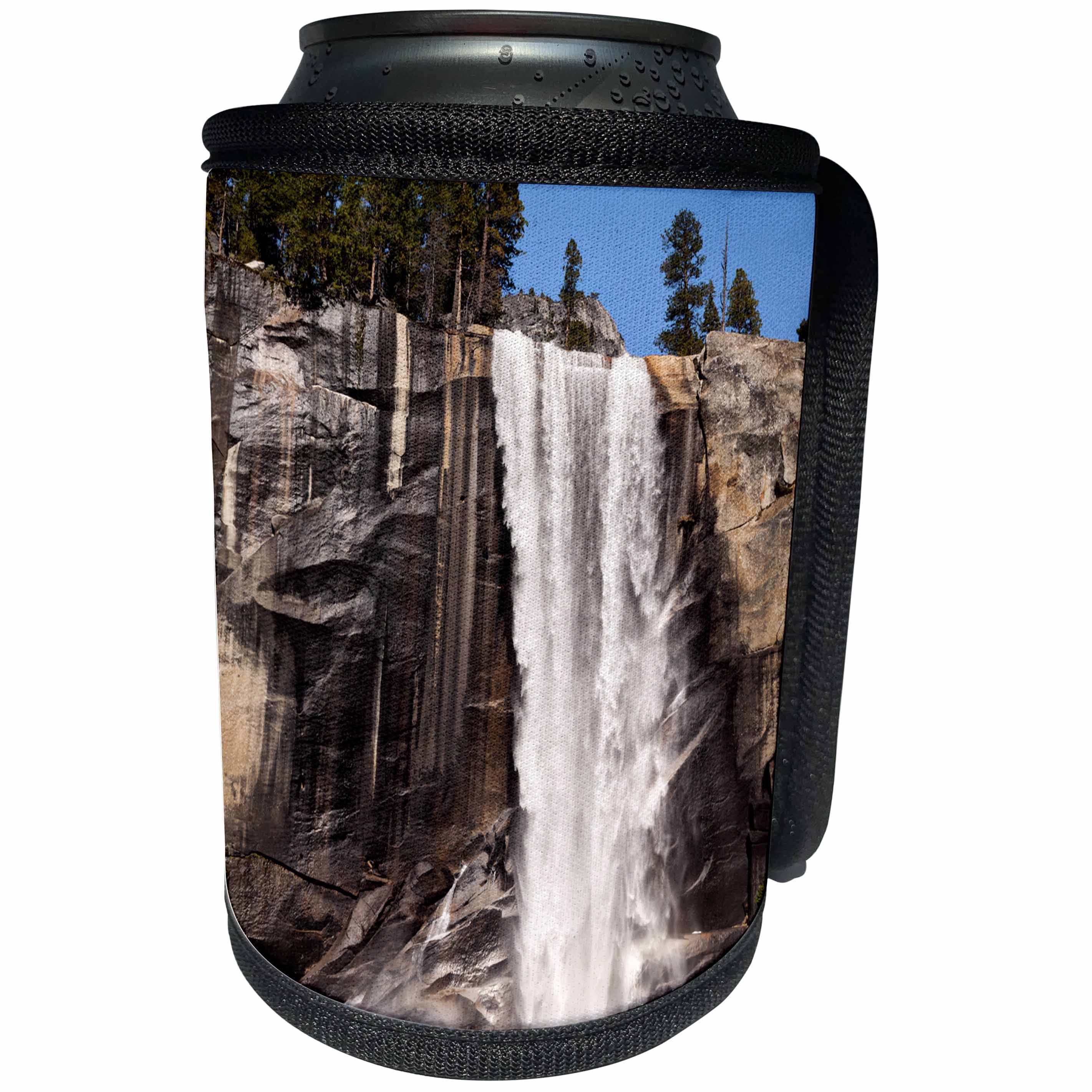 3dRose Danita Delimont - Yosemite - California, Yosemite National Park. Vernal Fall from the Mist Trail - Can Cooler Bottle Wrap (cc_250579)