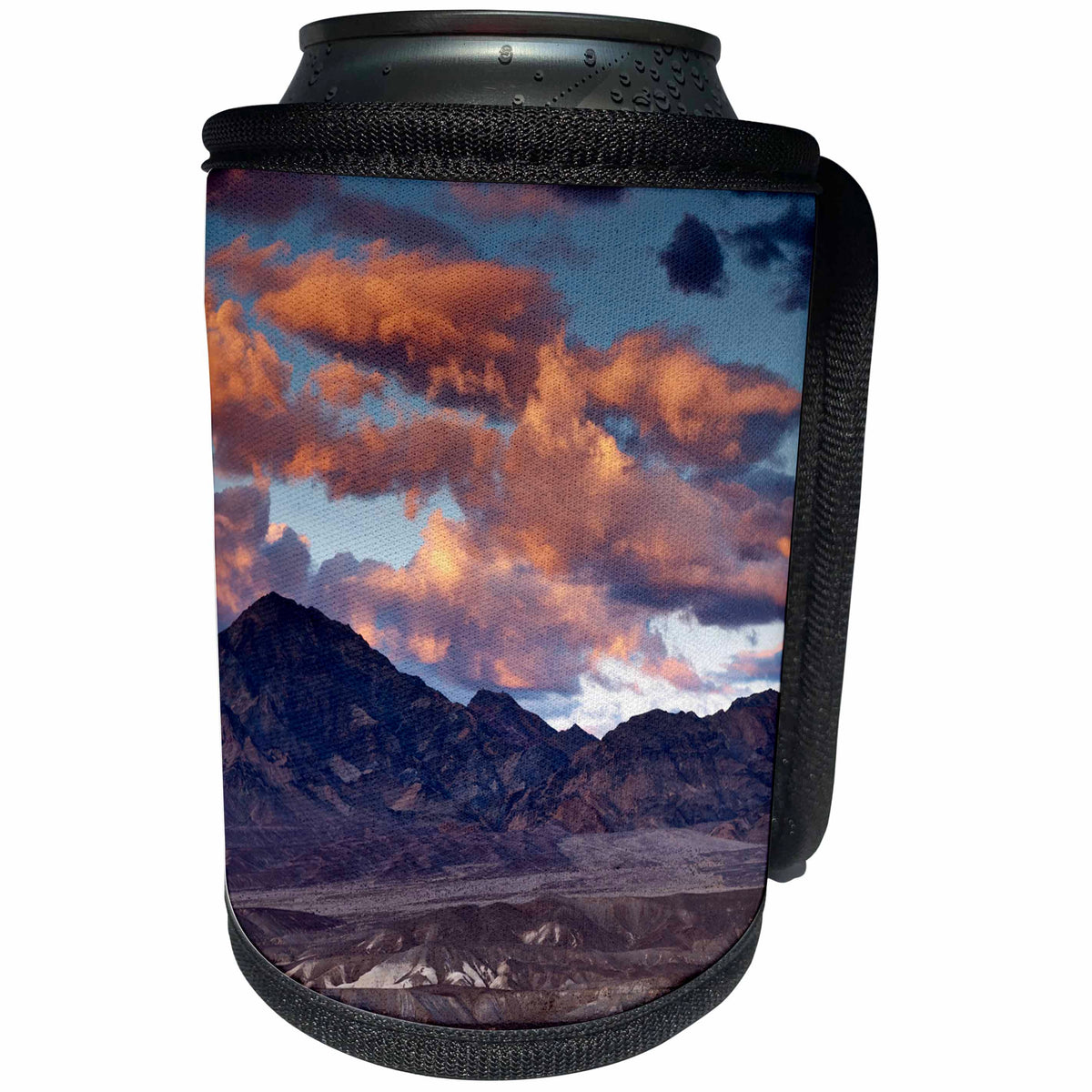 3dRose Danita Delimont - Death Valley - California, Death Valley National Park, Dusk from Zabriskie Point - Can Cooler Bottle Wrap (cc_250581)