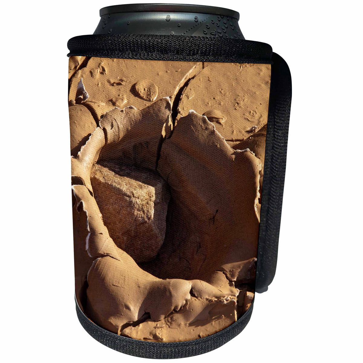 3dRose Danita Delimont - Death Valley - California, Death Valley National Park, dried curling mud. - Can Cooler Bottle Wrap (cc_250583)