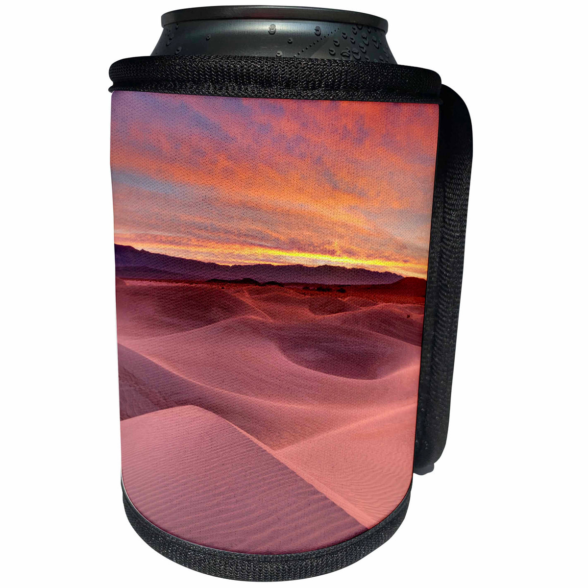 3dRose Danita Delimont - Death Valley - California, Death Valley National Park, Dawn, Mesquite Flat Dunes 02 - Can Cooler Bottle Wrap (cc_250585)