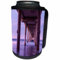3dRose Danita Delimont - La Jolla - California, La Jolla, Dawn under Scripps Pier at La Jolla Shores - Can Cooler Bottle Wrap (cc_250607)