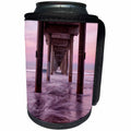 3dRose Danita Delimont - La Jolla - California, La Jolla, Dawn under Scripps Pier at La Jolla Shores. - Can Cooler Bottle Wrap (cc_250609)