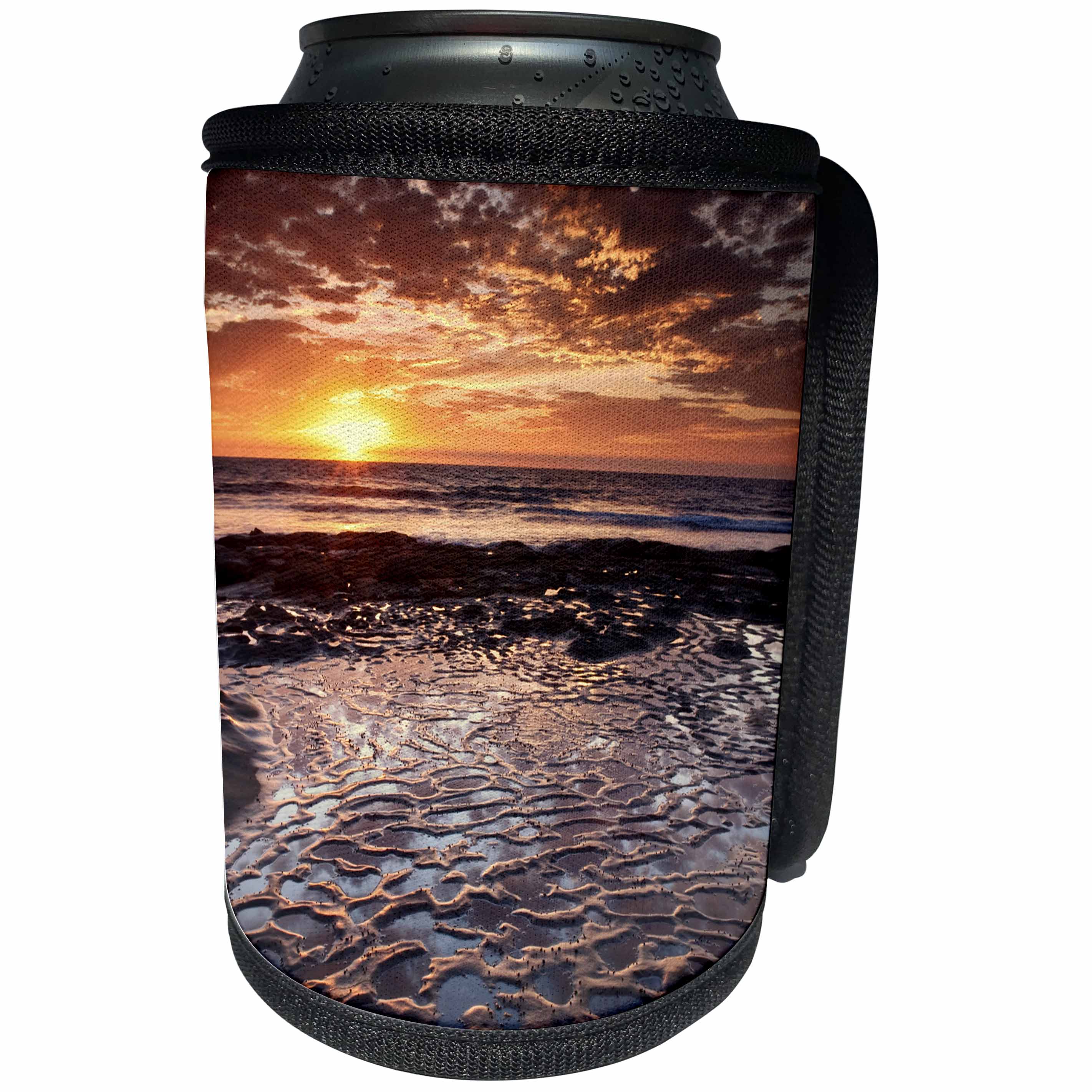 3dRose Danita Delimont - La Jolla - California, La Jolla, Sunset from Coast Blvd. Park - Can Cooler Bottle Wrap (cc_250615)