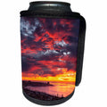 3dRose Danita Delimont - La Jolla - California, La Jolla, Sunset over La Jolla Shores and village - Can Cooler Bottle Wrap (cc_250626)