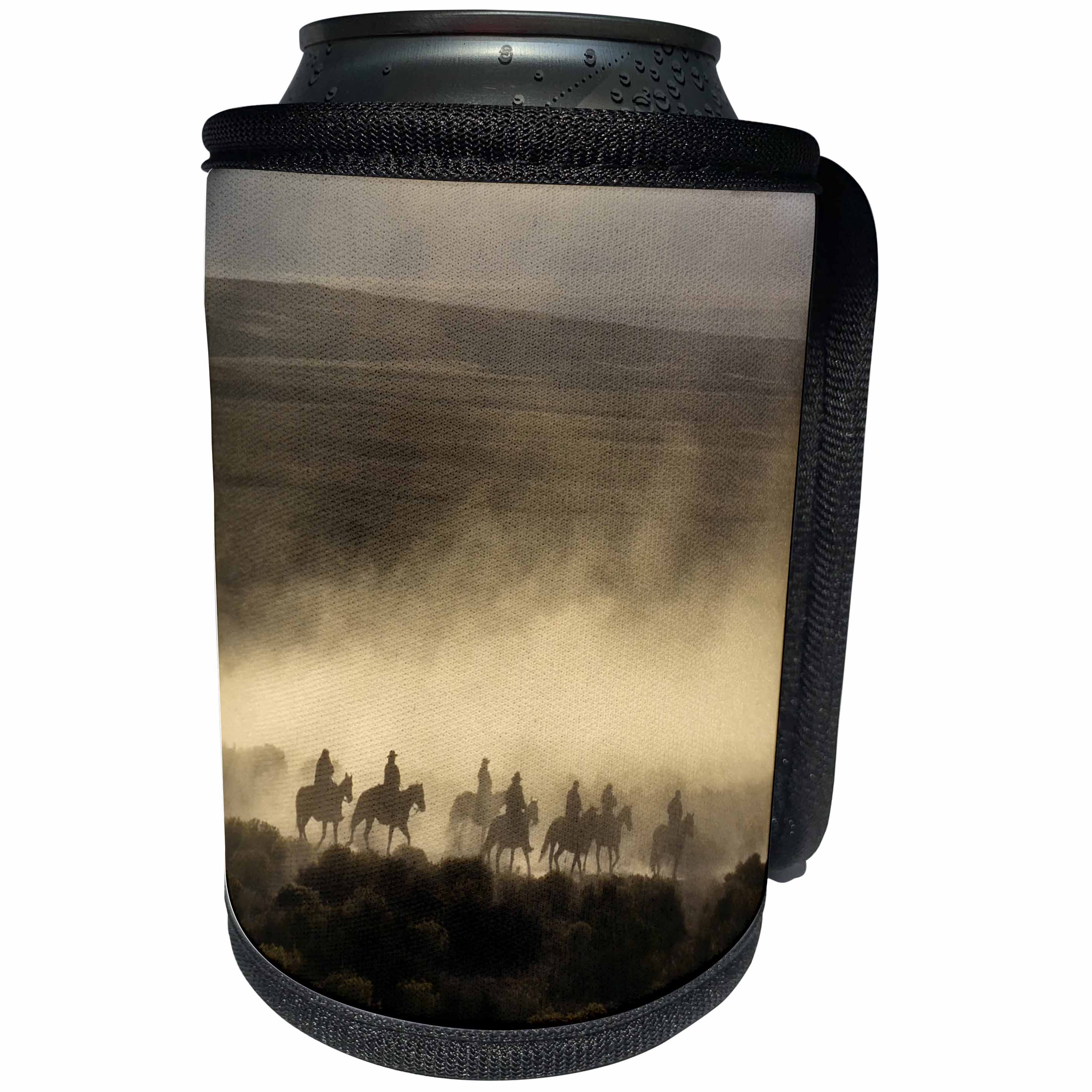3dRose Danita Delimont - California - California, Bishop, Cattle drive in the Eastern Sierra - Can Cooler Bottle Wrap (cc_250629)