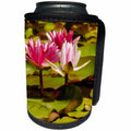 3dRose Danita Delimont - San Diego - California, San Diego, Water lilies with little frog - Can Cooler Bottle Wrap (cc_250638)
