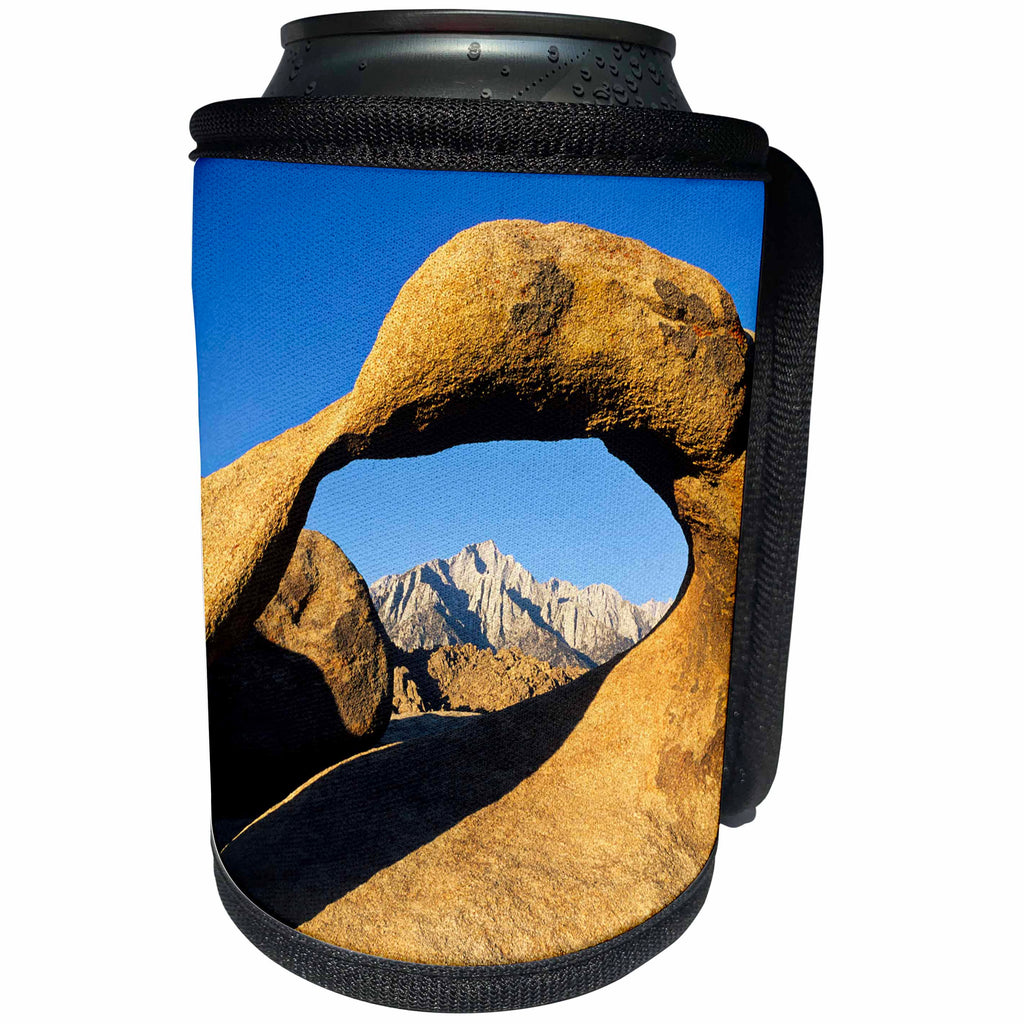 3dRose Danita Delimont - California - California, Eastern Sierra, Lone Pine Peak through Mobius arch - Can Cooler Bottle Wrap (cc_250648)