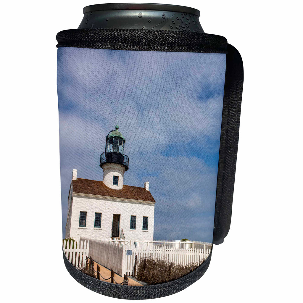 3dRose Danita Delimont - California - California, Cabrillo National Monument, Old Point Loma Lighthouse - Can Cooler Bottle Wrap (cc_250660)