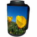 3dRose Danita Delimont - California - Bright yellow California Poppy against very blue sky - Can Cooler Bottle Wrap (cc_250662)