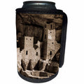 3dRose Danita Delimont - Mesa Verde - Colorado, Mesa Verde National Park. Cliff Palace ruin, tinted sepia - Can Cooler Bottle Wrap (cc_250673)