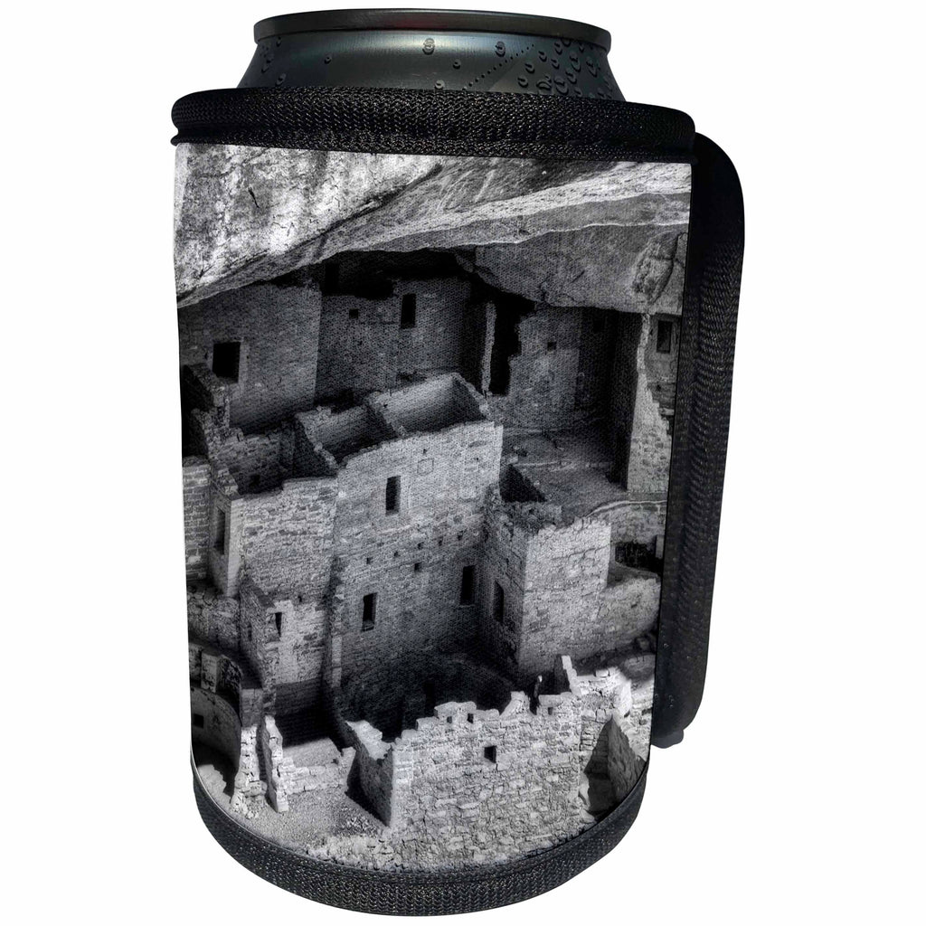 3dRose Danita Delimont - Mesa Verde - Colorado, Mesa Verde National Park, Cliff Palace ruin - Can Cooler Bottle Wrap (cc_250675)