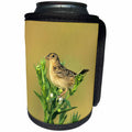 3dRose Grasshopper Sparrow with food, Prairie Ridge SNA, IL - Can Cooler Bottle Wrap (cc_250878)