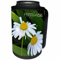 3dRose Patricia Sanders Flowers - Inspirational Happiness Daisies - Can Cooler Bottle Wrap (cc_25089)
