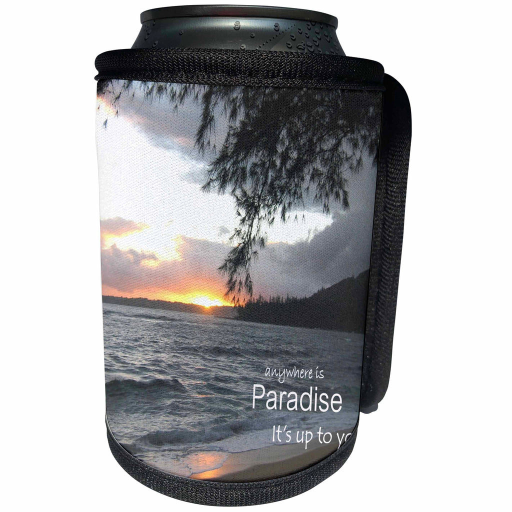 3dRose Patricia Sanders Flowers - Inspirational Sunset - Can Cooler Bottle Wrap (cc_25094)