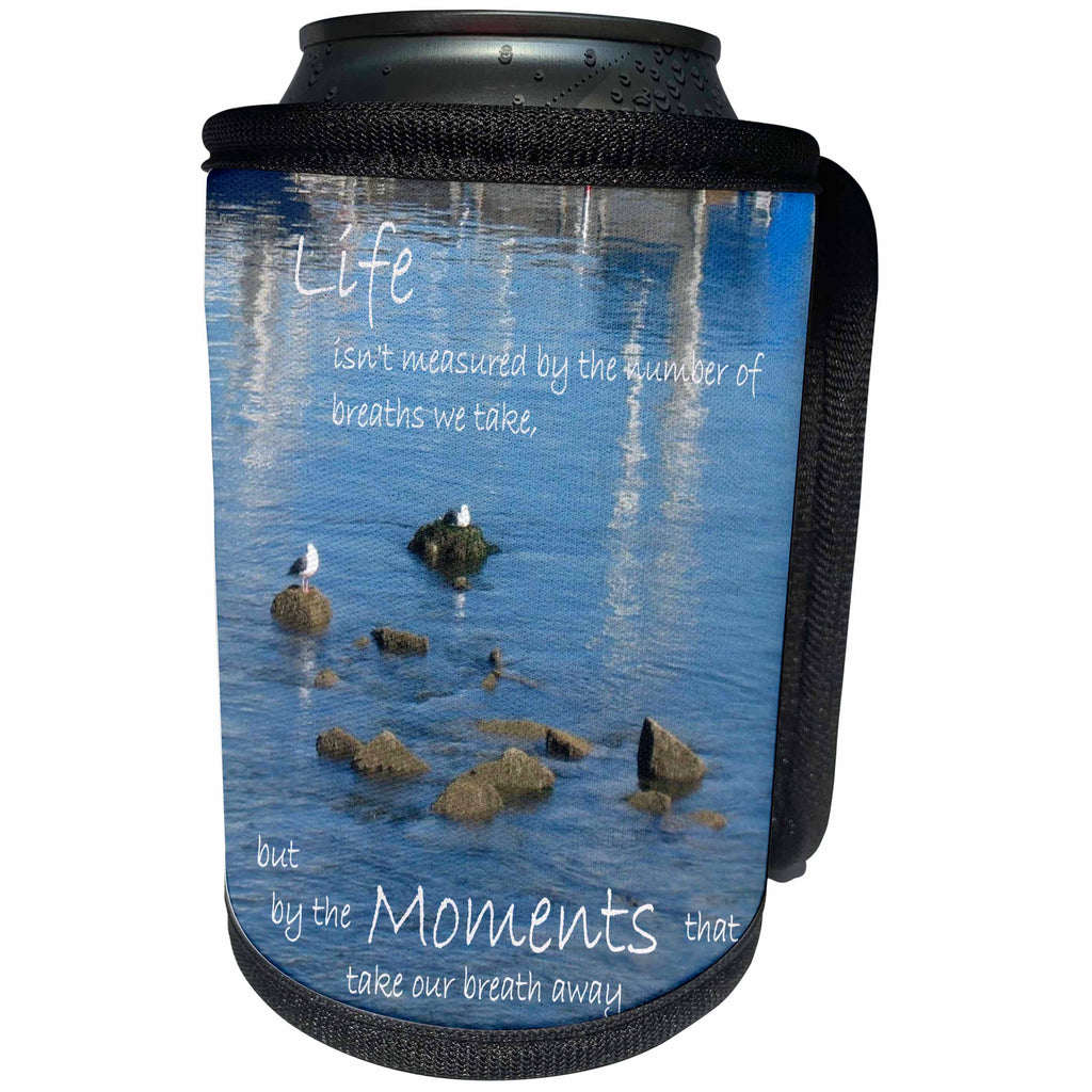 3dRose Patricia Sanders Flowers - Inspirational Moments - Can Cooler Bottle Wrap (cc_25095)