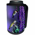 3dRose Danita Delimont - Hummingbird - Ruby-throated Hummingbirds at Lubeca Meadow Sage Salvia - Can Cooler Bottle Wrap (cc_250981)
