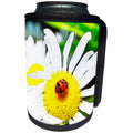 3dRose Patricia Sanders Flowers - Ladybug Design - Can Cooler Bottle Wrap (cc_25099)