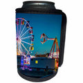 3dRose Danita Delimont - Gloucester - Massachusetts, Gloucester, Saint Peters Fiesta, carnival at night - Can Cooler Bottle Wrap (cc_251160)