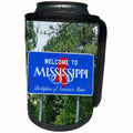 3dRose Danita Delimont - Mississippi - Sign for Welcome to Mississippi Birthplace of American Music - Can Cooler Bottle Wrap (cc_251177)