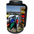 3dRose Danita Delimont - New Hampshire - New Hampshire, Portsmouth, rental canoes, Piscataqua River - Can Cooler Bottle Wrap (cc_251211)