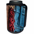 3dRose Danita Delimont - Taos - New Mexico, Taos, Gate and chile ristra - Can Cooler Bottle Wrap (cc_251221)