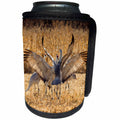 3dRose Danita Delimont - Crane - Sandhill Cranes in corn field, Bosque del Apache NWR 01 - Can Cooler Bottle Wrap (cc_251278)