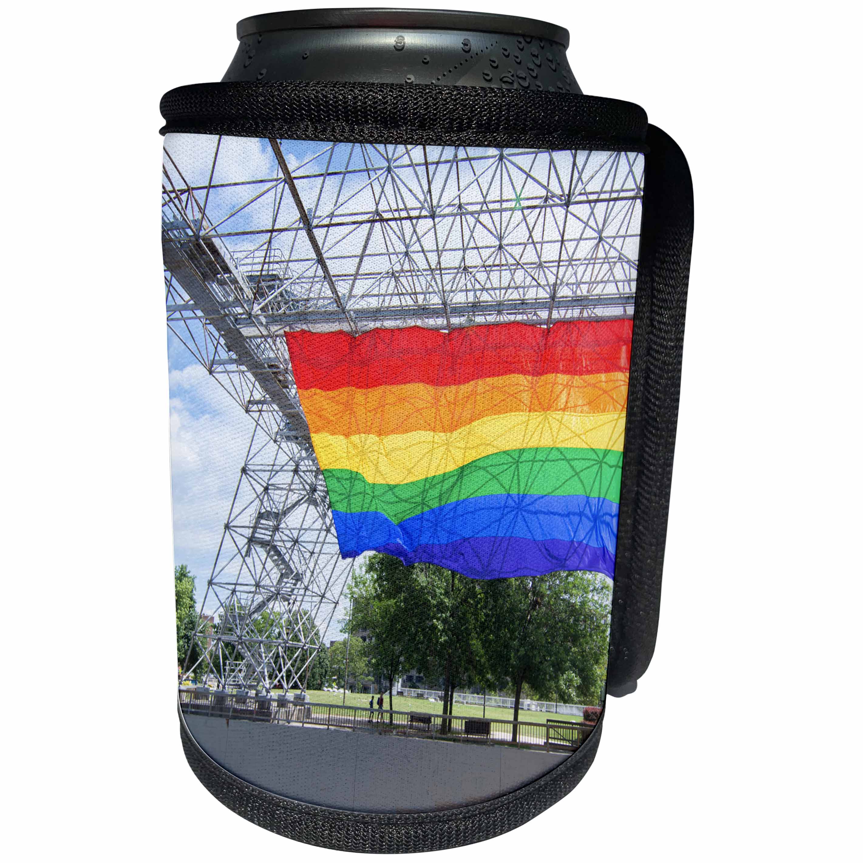 3dRose Danita Delimont - Flag - Rochester, New York, gay rainbow flag, Pride Festival - Can Cooler Bottle Wrap (cc_251286)