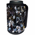 3dRose Danita Delimont - New York City - Pile of old buttons, New York City, New York, USA - Can Cooler Bottle Wrap (cc_251296)