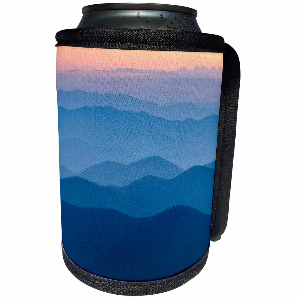 3dRose Danita Delimont - Great Smoky Mountains - North Carolina, Great Smoky Mountains, Dusk from Blue Ridge Parkway - Can Cooler Bottle Wrap (cc_251299)
