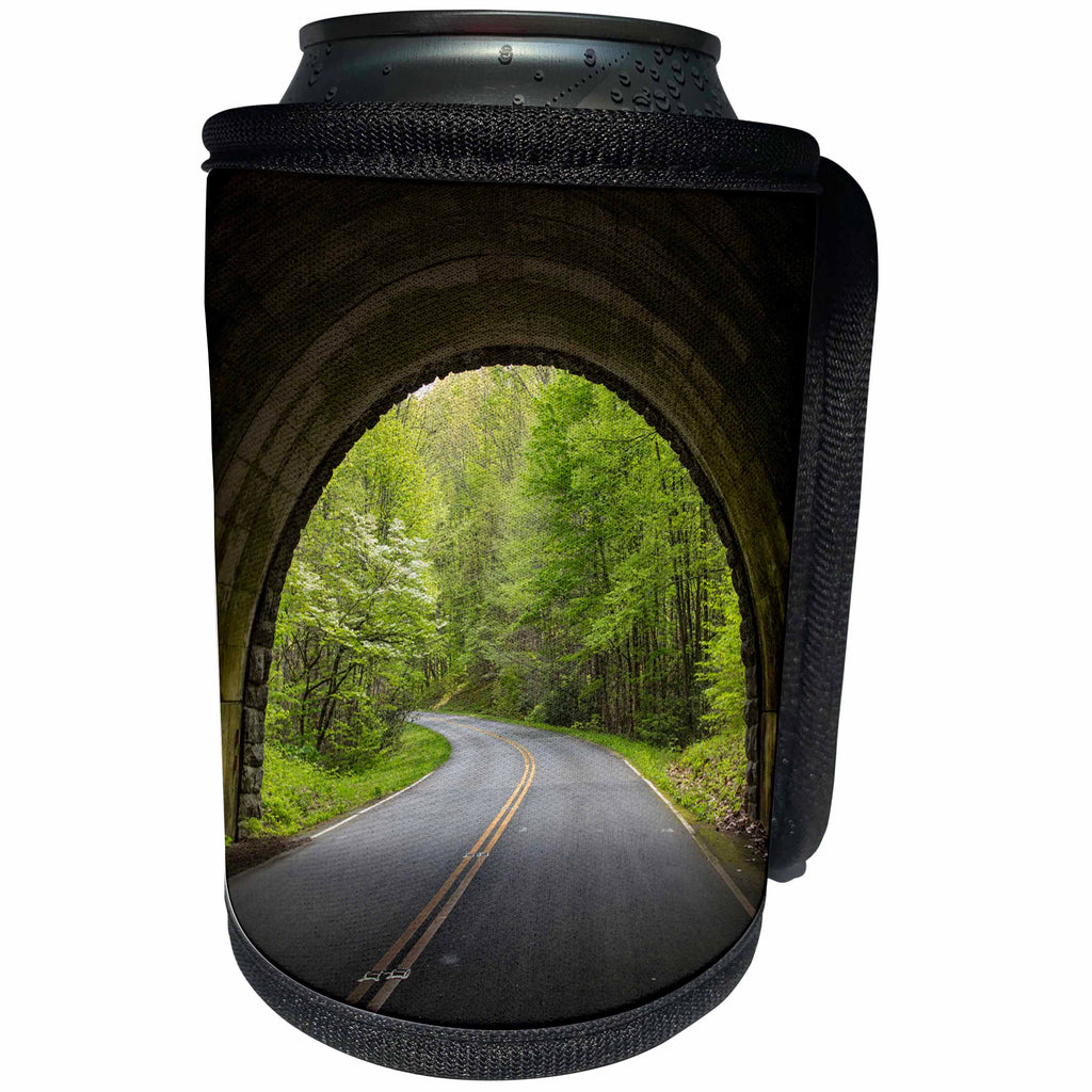 3dRose Danita Delimont - Blue Ridge Parkway - North Carolina. Tunnel on the Blue Ridge Parkway. - Can Cooler Bottle Wrap (cc_251306)