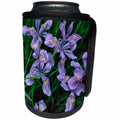 3dRose Danita Delimont - Mt Hood - Oregon, Mt Hood National Forest. Wild iris close-up. - Can Cooler Bottle Wrap (cc_251320)