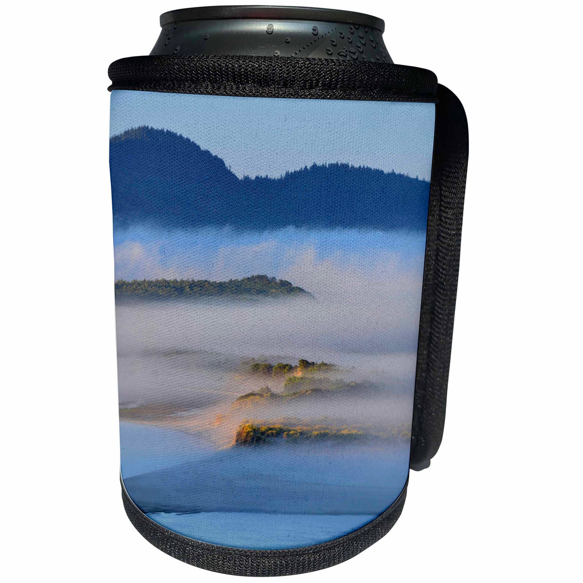 3dRose Danita Delimont - Oregon - Oregon. Morning fog over Netarts Bay. - Can Cooler Bottle Wrap (cc_251340)
