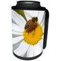3dRose Patricia Sanders Flowers - Daisy with Bee - Can Cooler Bottle Wrap (cc_25138)