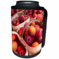 3dRose Danita Delimont - Fruit - Peaches for sale at a farmers market, Charleston, South Carolina. USA - Can Cooler Bottle Wrap (cc_251395)