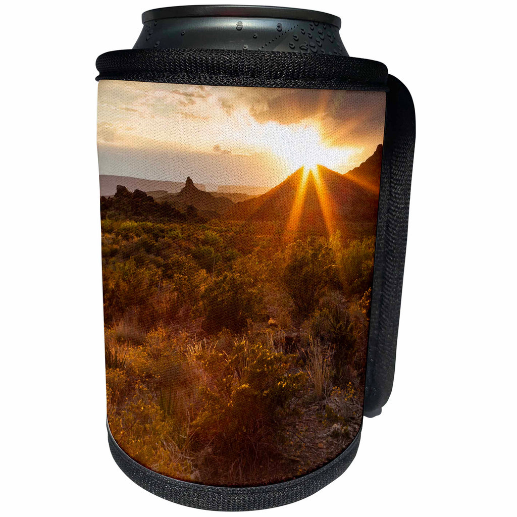 3dRose Danita Delimont - Big Bend - Sunset in Big Bend National Park,Texas - Can Cooler Bottle Wrap (cc_251433)