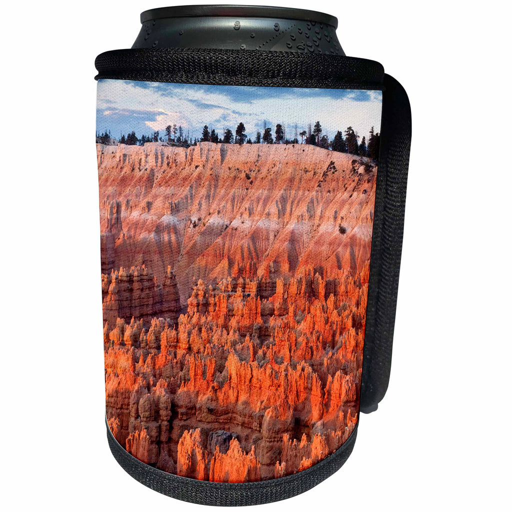3dRose Danita Delimont - Bryce Canyon - Utah, Bryce Canyon National Park. Hoodoos at Sunset Point, sunrise - Can Cooler Bottle Wrap (cc_251479)