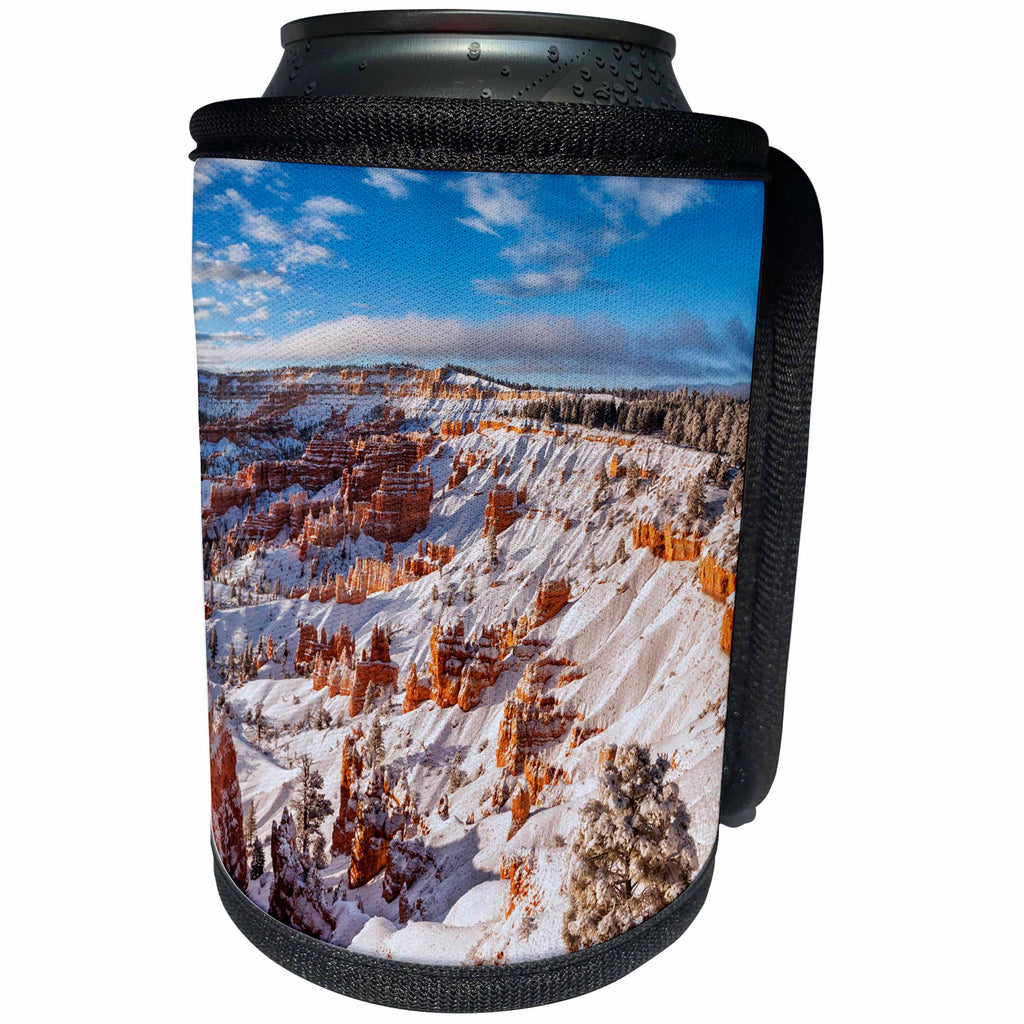 3dRose Danita Delimont - Bryce Canyon - Utah, Bryce Canyon National Park. Winter, Bryce Canyon Amphitheater - Can Cooler Bottle Wrap (cc_251481)