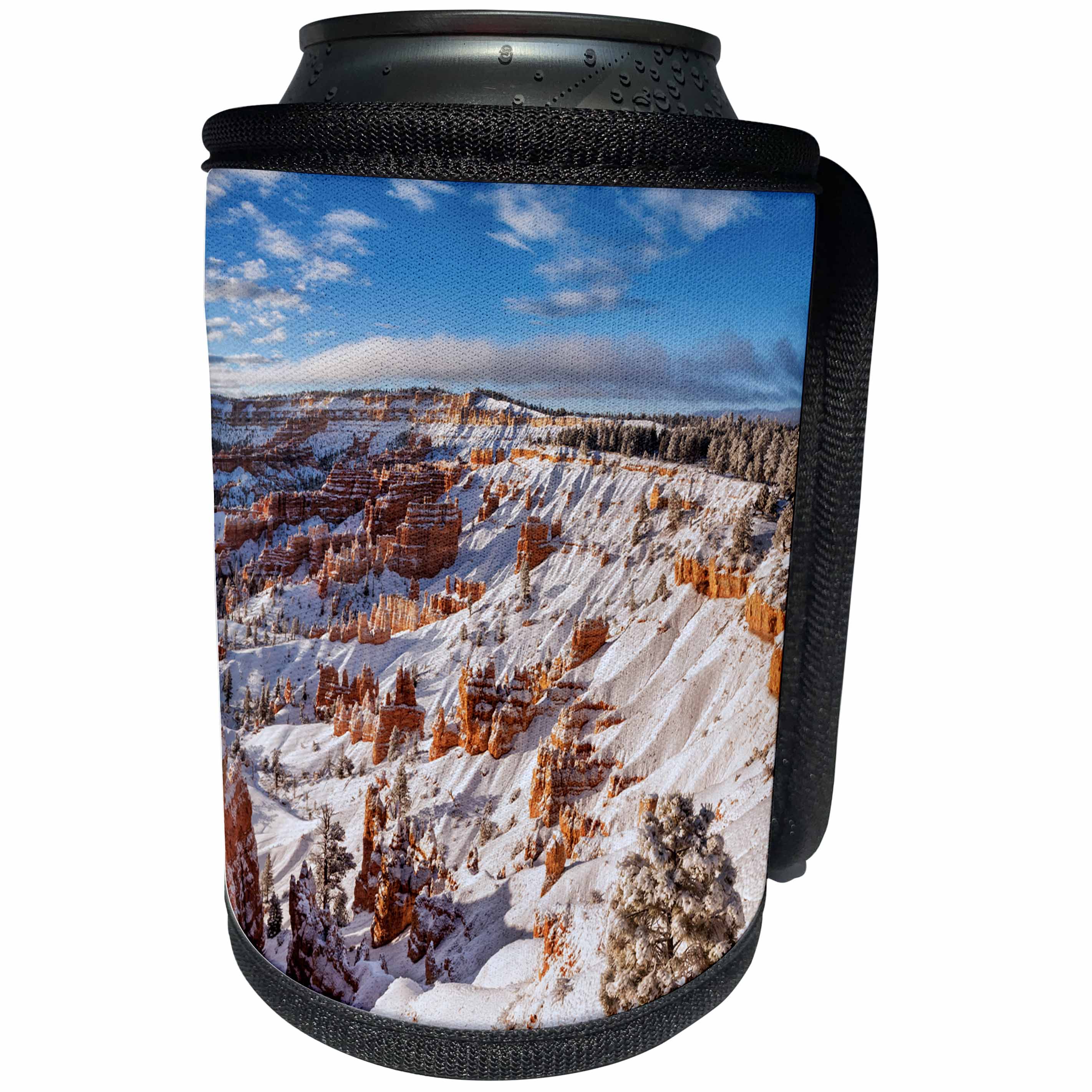 3dRose Danita Delimont - Bryce Canyon - Utah, Bryce Canyon National Park. Winter, Bryce Canyon Amphitheater - Can Cooler Bottle Wrap (cc_251481)