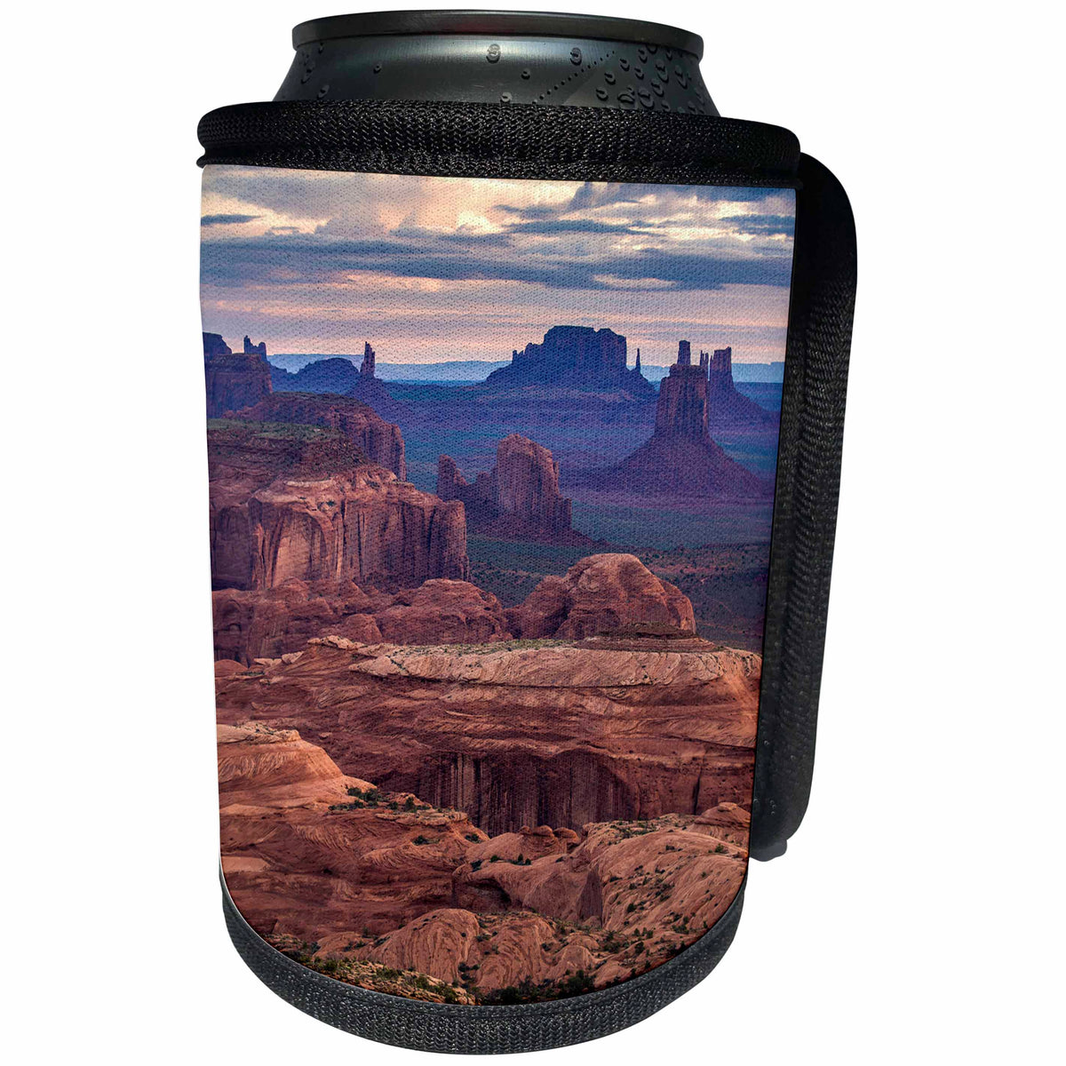 3dRose Danita Delimont - Monument Valley - Utah, Monument Valley Navajo Tribal Park. View of rock formations - Can Cooler Bottle Wrap (cc_251487)