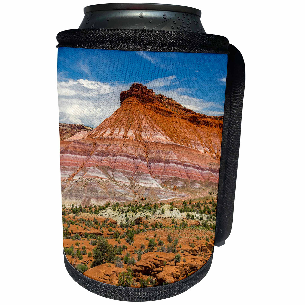 3dRose Danita Delimont - Utah - Utah, Grand Staircase-Escalante National Monument. Butte panorama. - Can Cooler Bottle Wrap (cc_251493)