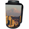 3dRose Danita Delimont - Seattle - WA, Seattle, skyline view with Mount Rainier - Can Cooler Bottle Wrap (cc_251531)