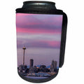 3dRose Danita Delimont - Seattle - WA, Seattle, Space Needle and Elliott Bay from West Seattle - Can Cooler Bottle Wrap (cc_251534)