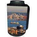 3dRose Danita Delimont - Seattle - WA, Seattle, view of Elliott Bay with Washington State ferry - Can Cooler Bottle Wrap (cc_251536)