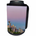 3dRose Danita Delimont - Seattle - Washington State, Seattle, skyline view with Mount Rainier - Can Cooler Bottle Wrap (cc_251543)