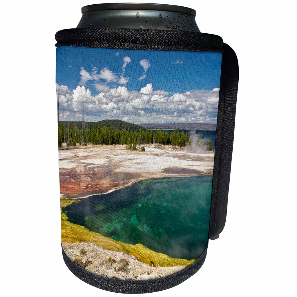 3dRose Danita Delimont - Yellowstone - Abyss Pool, West Thumb Geyser Basin, Yellowstone National Park, WY - Can Cooler Bottle Wrap (cc_251597)