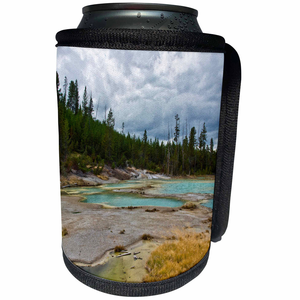 3dRose Danita Delimont - Yellowstone - Porcelain Basin, Norris Geyser Basin, Yellowstone National Park - Can Cooler Bottle Wrap (cc_251603)