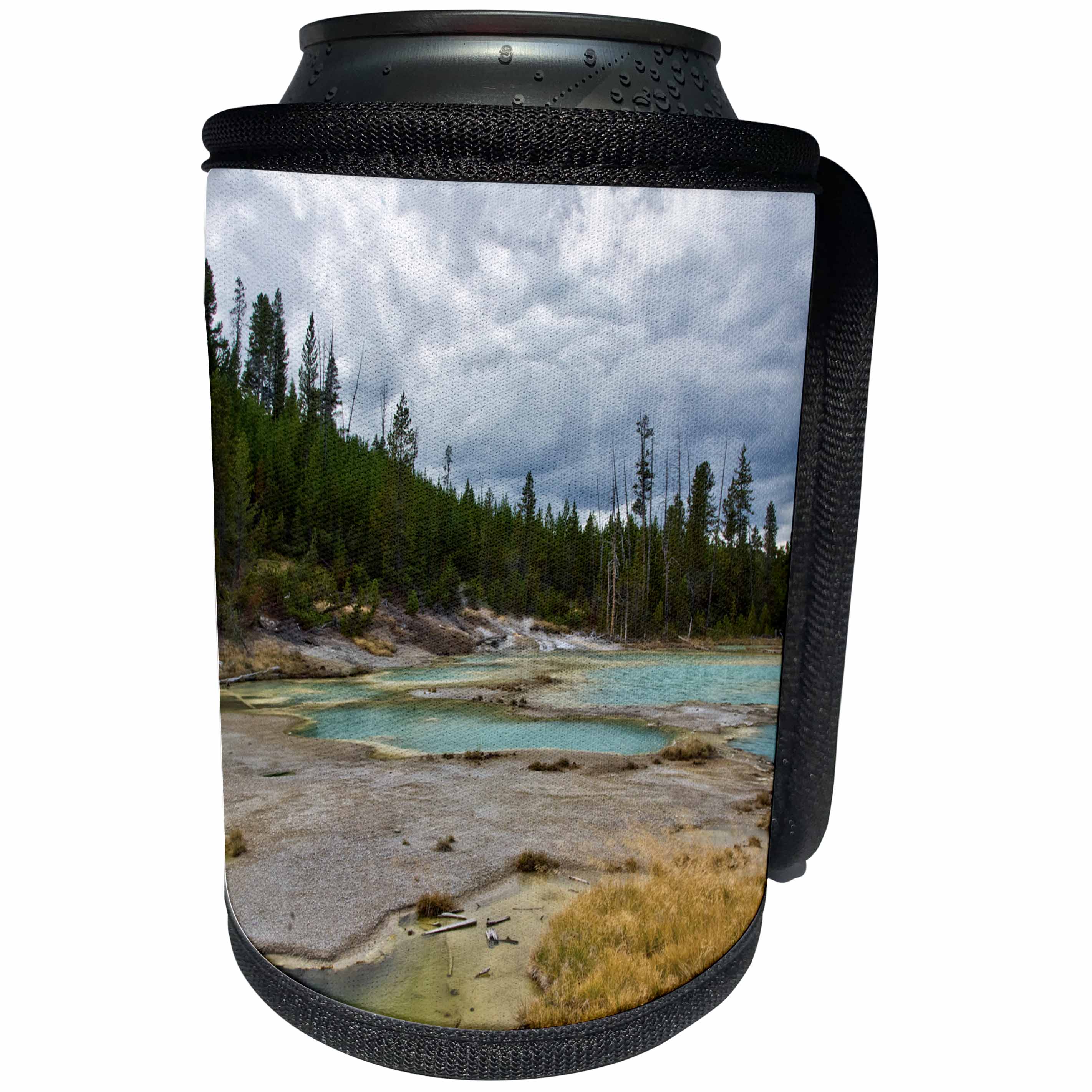 3dRose Danita Delimont - Yellowstone - Porcelain Basin, Norris Geyser Basin, Yellowstone National Park - Can Cooler Bottle Wrap (cc_251603)
