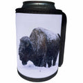 3dRose Danita Delimont - Bison - Bison in snowstorm, Yellowstone National Park, Wyoming - Can Cooler Bottle Wrap (cc_251605)