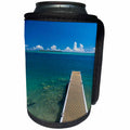 3dRose Danita Delimont - Guam - Pier with Cooks Island in background, Guam, US Territory - Can Cooler Bottle Wrap (cc_251607)
